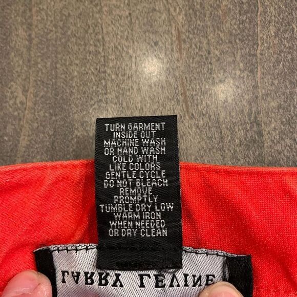 Larry Levine Slim Leg Ankle Pant Red Sz 10 - Picture 4 of 4